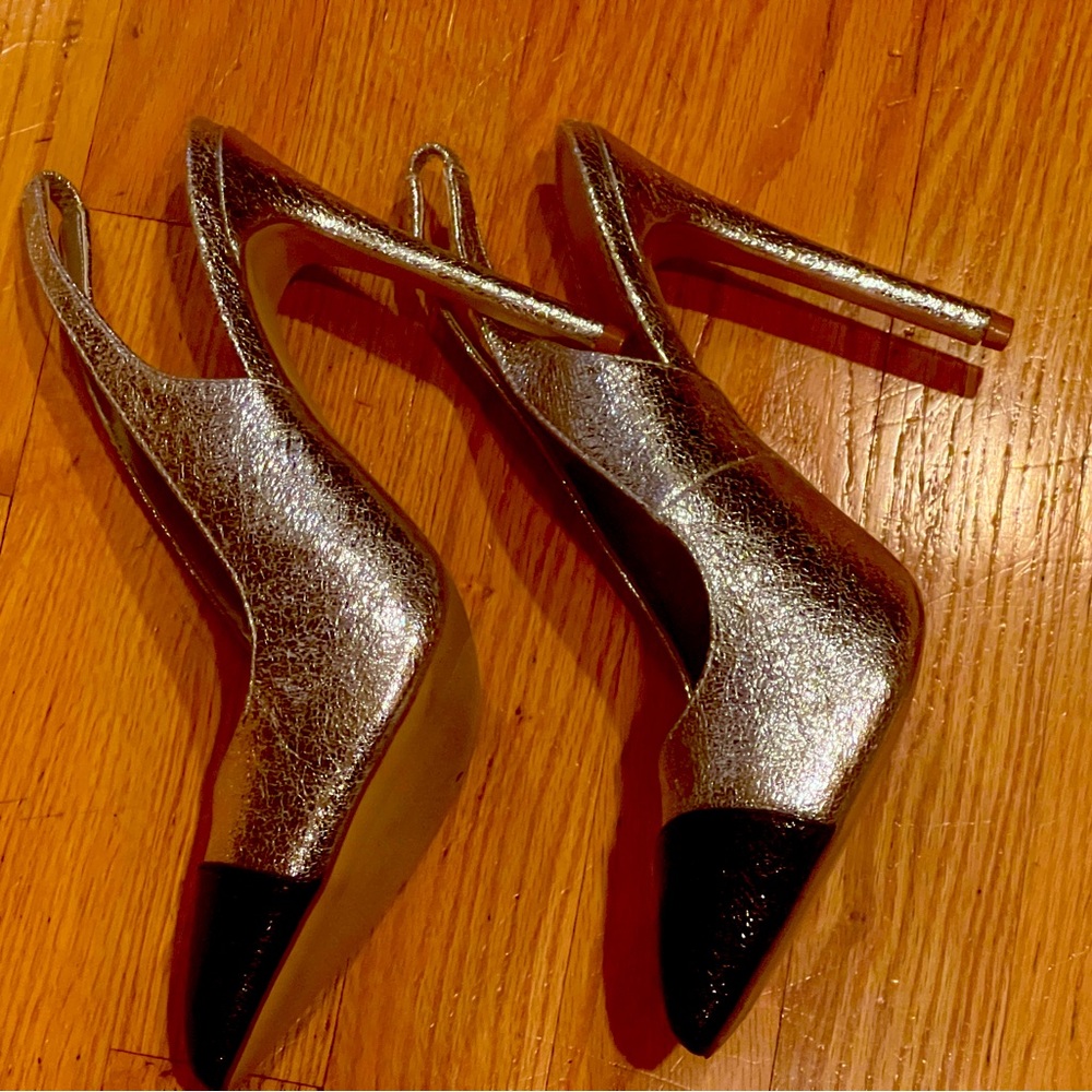 Silver stilettos